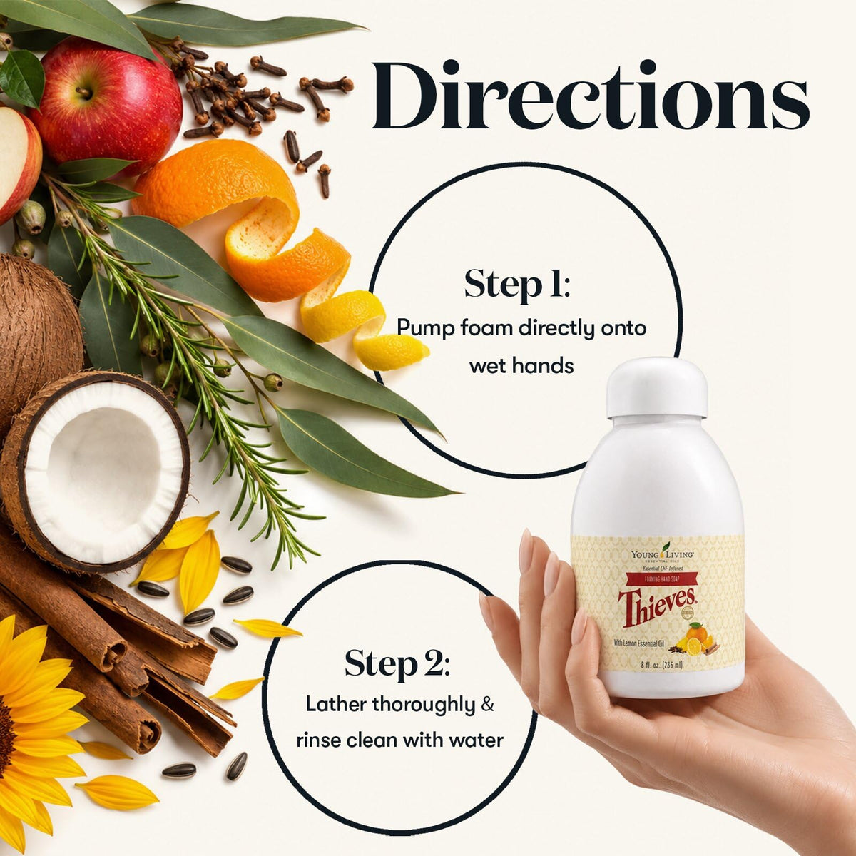 Young Living ingredient label close-up highlighting plant-based components