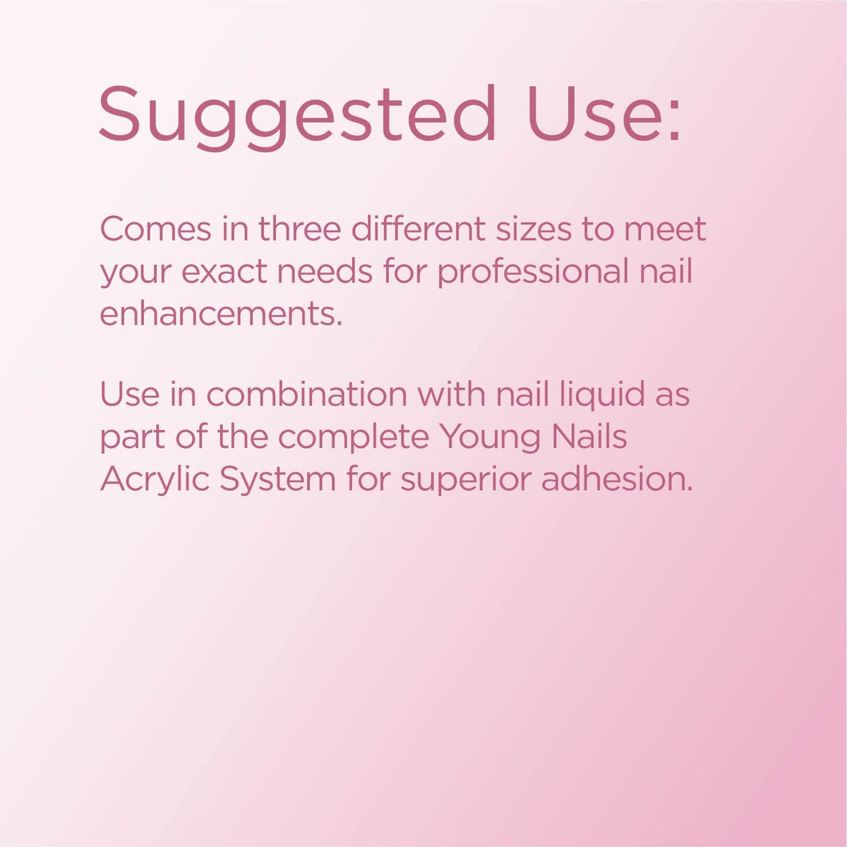 Young Nails 45g jar beside ruler showing size and professional supply convenience