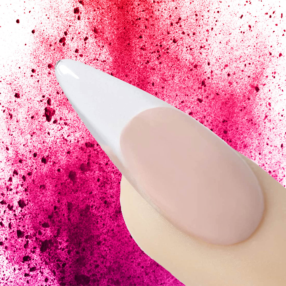 Young Nails clear application bead on brush showing medium setting control