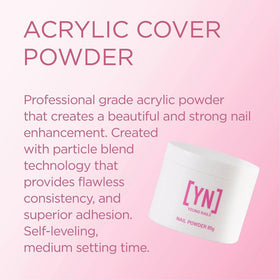 Young Nails Flamingo close-up powder texture highlighting smooth self-leveling action