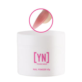 Young Nails Flamingo finished nails in lifestyle shot highlighting natural nude-pink finish