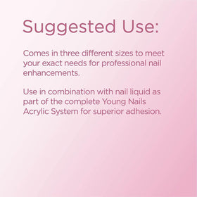 Young Nails Flamingo 45g jar next to a ruler showing compact salon-friendly size