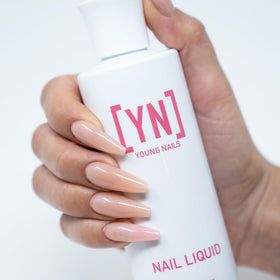 Young Nails label detail highlighting ingredients and reassurance for pros