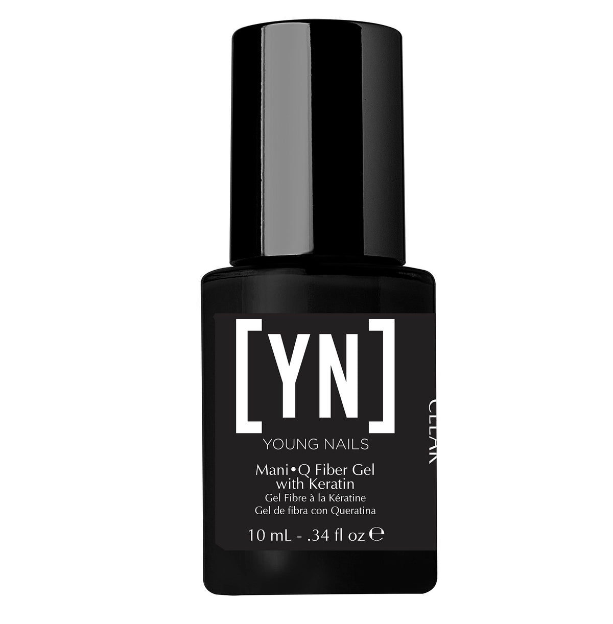 Young Nails ManiQ jar front view showing applicator and precise control for neat application