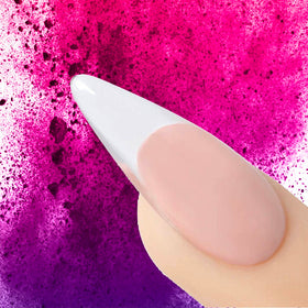 Young Nails bead of powder on brush demonstrating self-leveling and easy sculpting