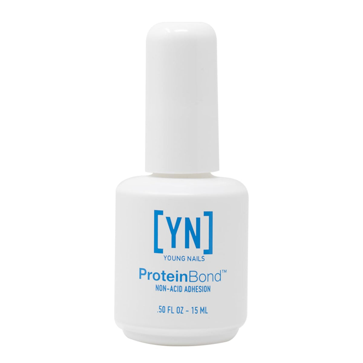 Young Nails bottle front view showing label and size, clear professional branding and product recognition