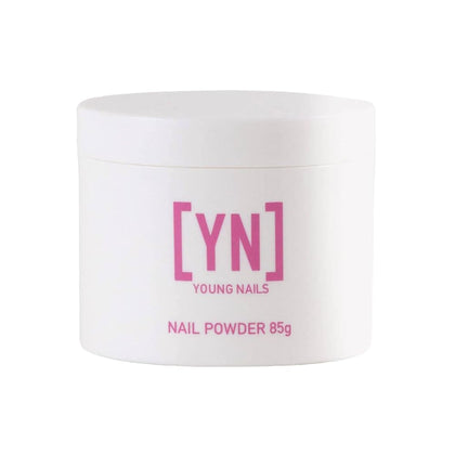 Young Nails front jar showing Rosebud shade and clear labeling for professional choice