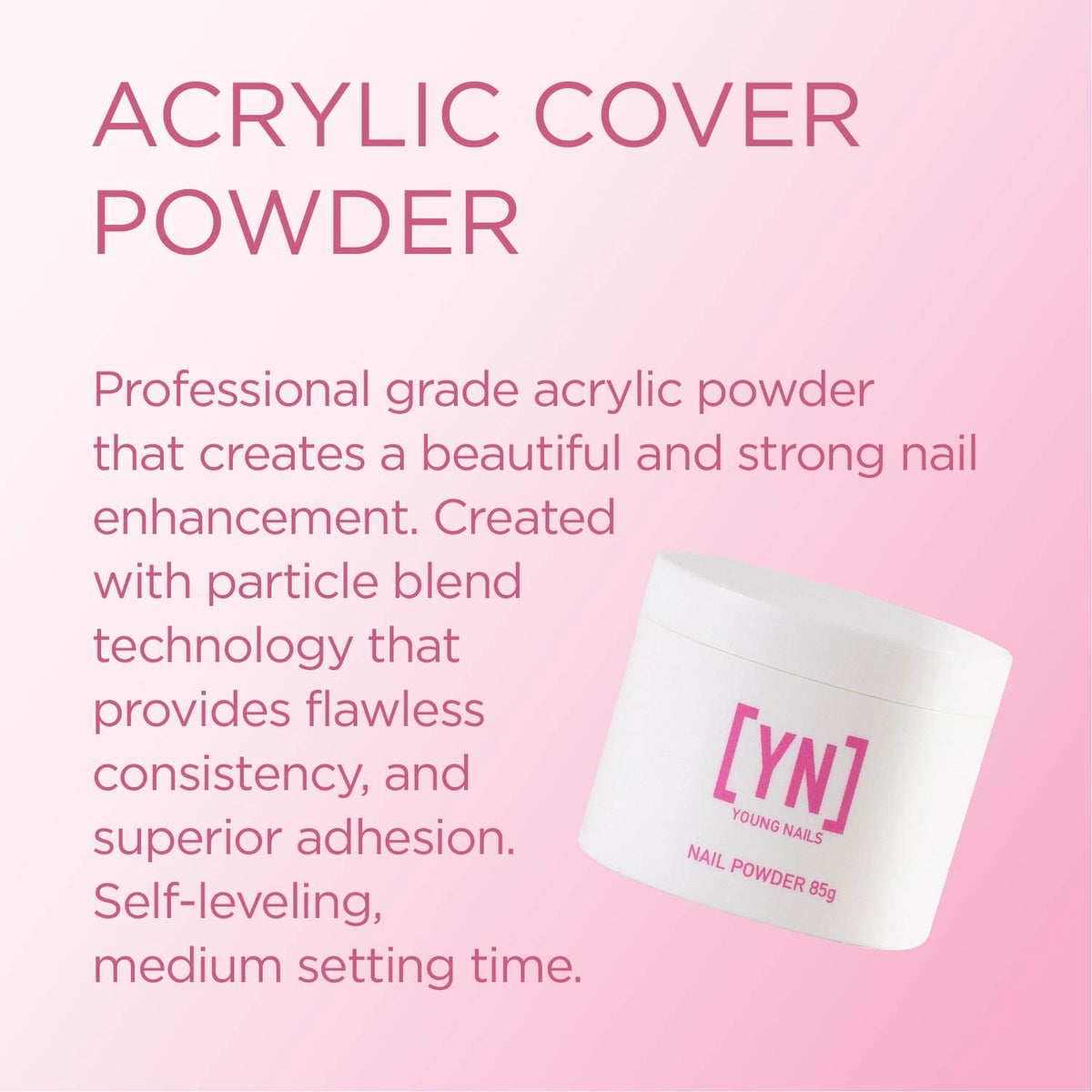 Young Nails powder texture close-up revealing fine particles for smooth application