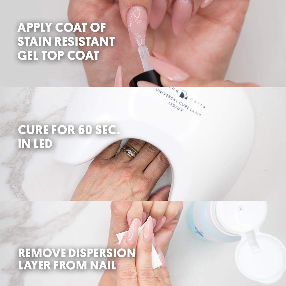 Young Nails gel texture swipe showing glossy, hard-gel non-porous finish