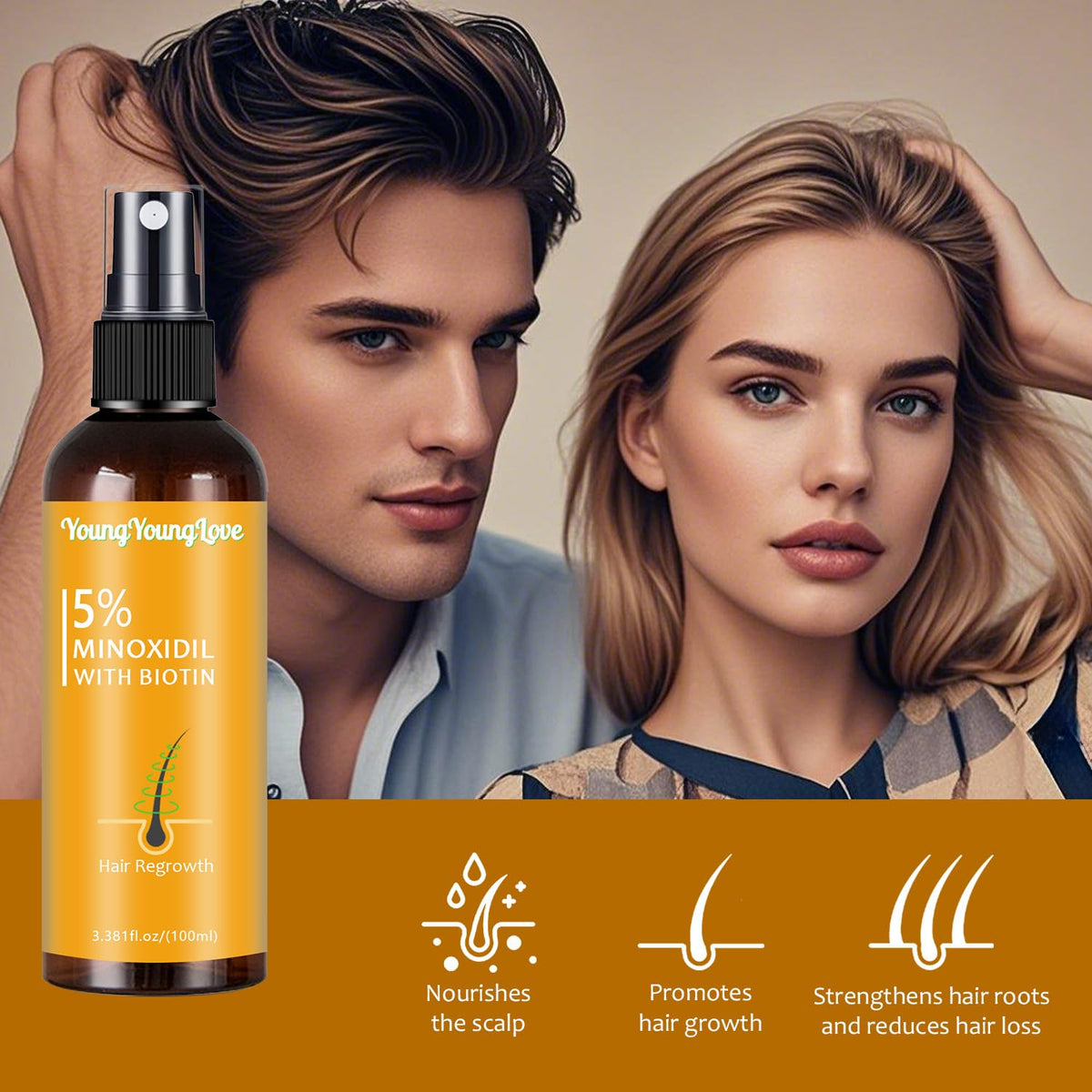 YOUNGYOUNGLOVE spray nozzle close-up for precise, mess-free application