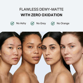 Y'OUR applied on cheek demonstrating even coverage and glow