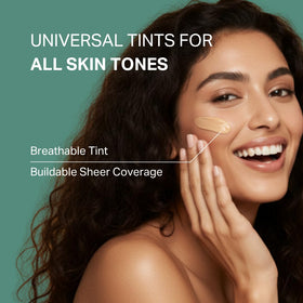 Y'OUR label detail highlighting SPF and oil-free formula benefits