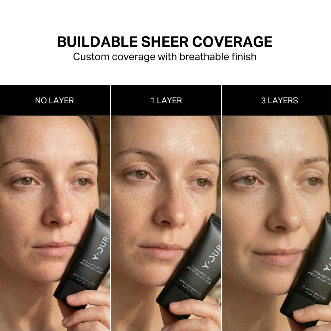Y'OUR texture swipe on hand showing blendable, hydrating finish
