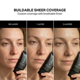 Y'OUR texture swipe on hand showing blendable, hydrating finish