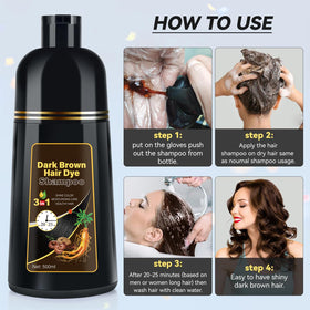YOURTONE before and after gray coverage on hair, illustrates visible improvement