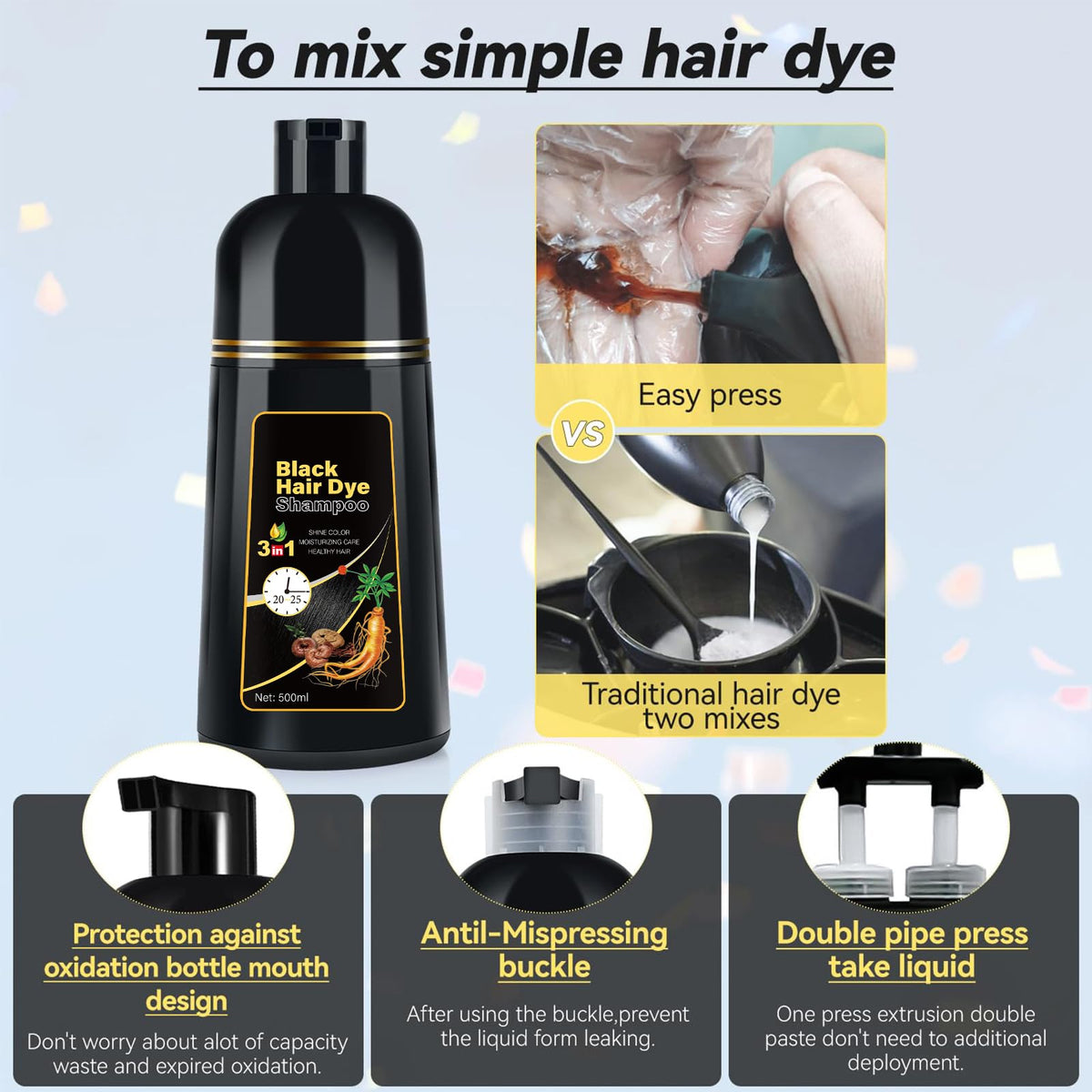 YOURTONE bottle next to common items for size reference and easy storage visual