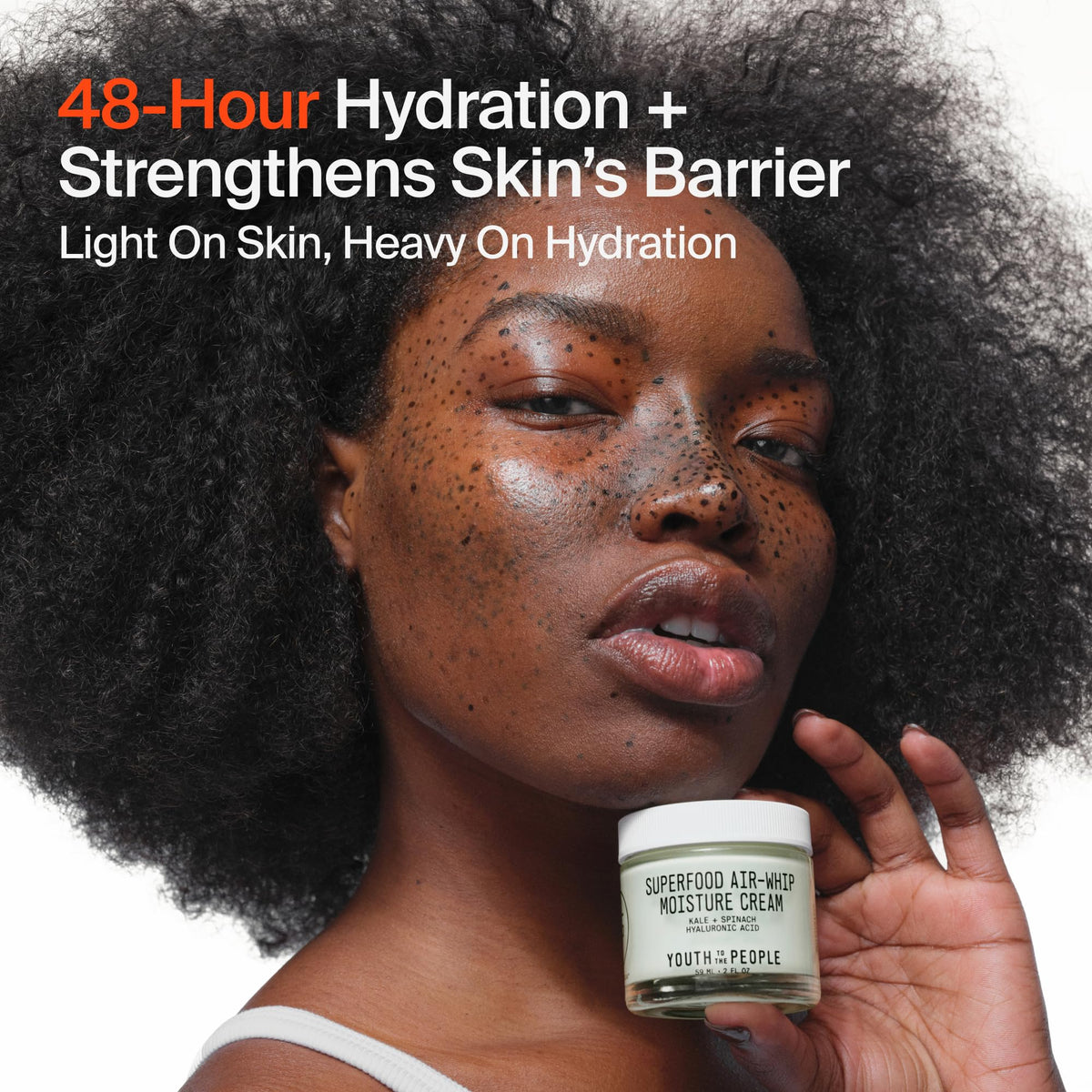 Youth To The People open jar texture showing airy gel-cream absorbency