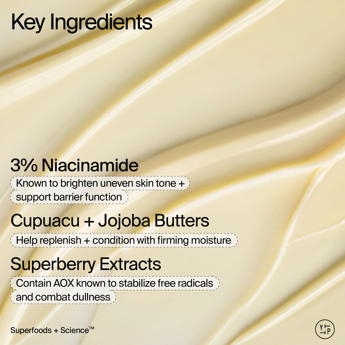 Youth To The People ingredient arrangement with berries and botanicals showing antioxidants
