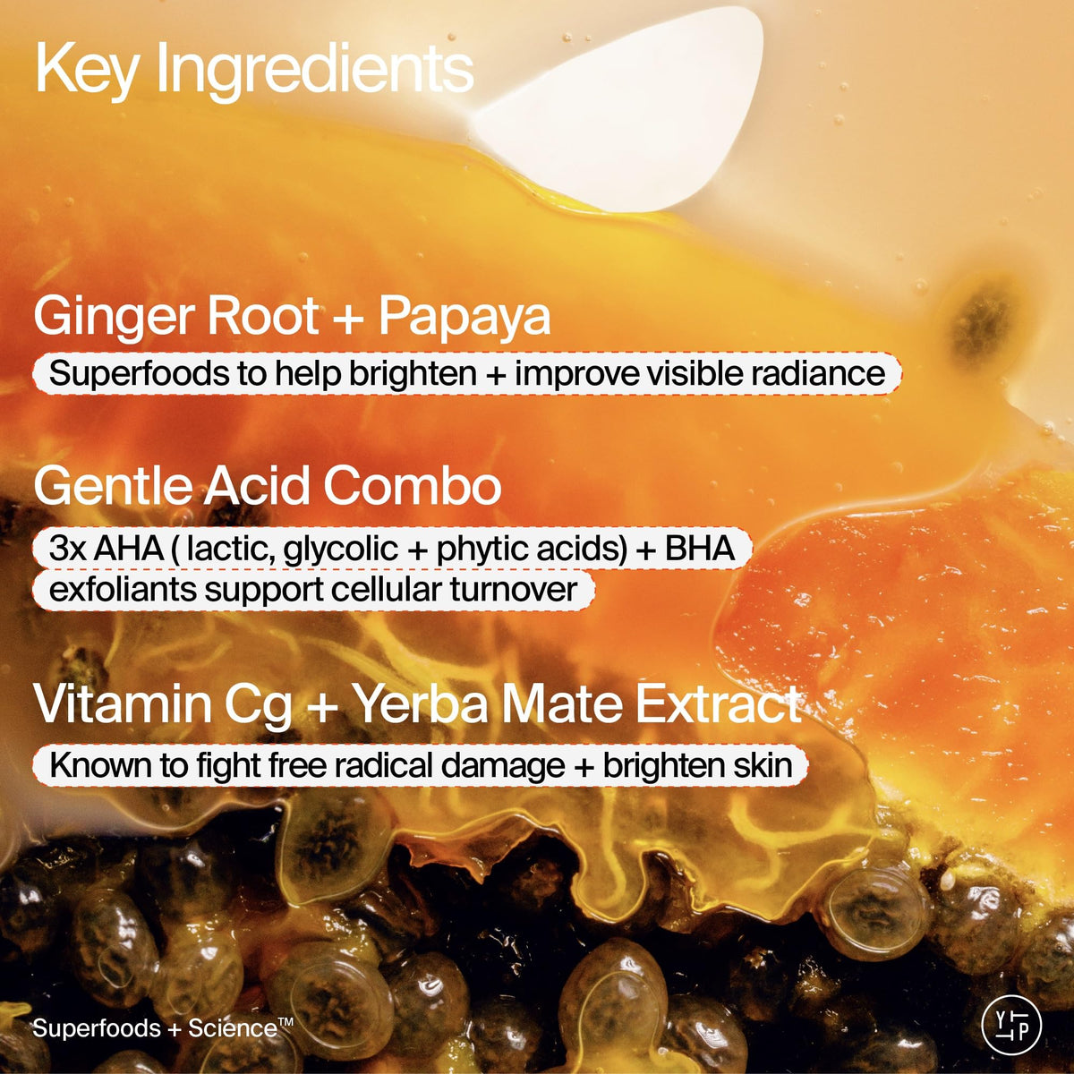 Youth To The People gel texture blob illustrating smooth exfoliating wash