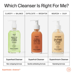 Youth To The People packaging back label with ingredient information