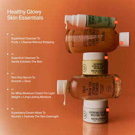 Youth To The People travel pouch open with products neatly organized for convenience