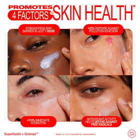 Youth To The People applied under makeup for smooth primed complexion