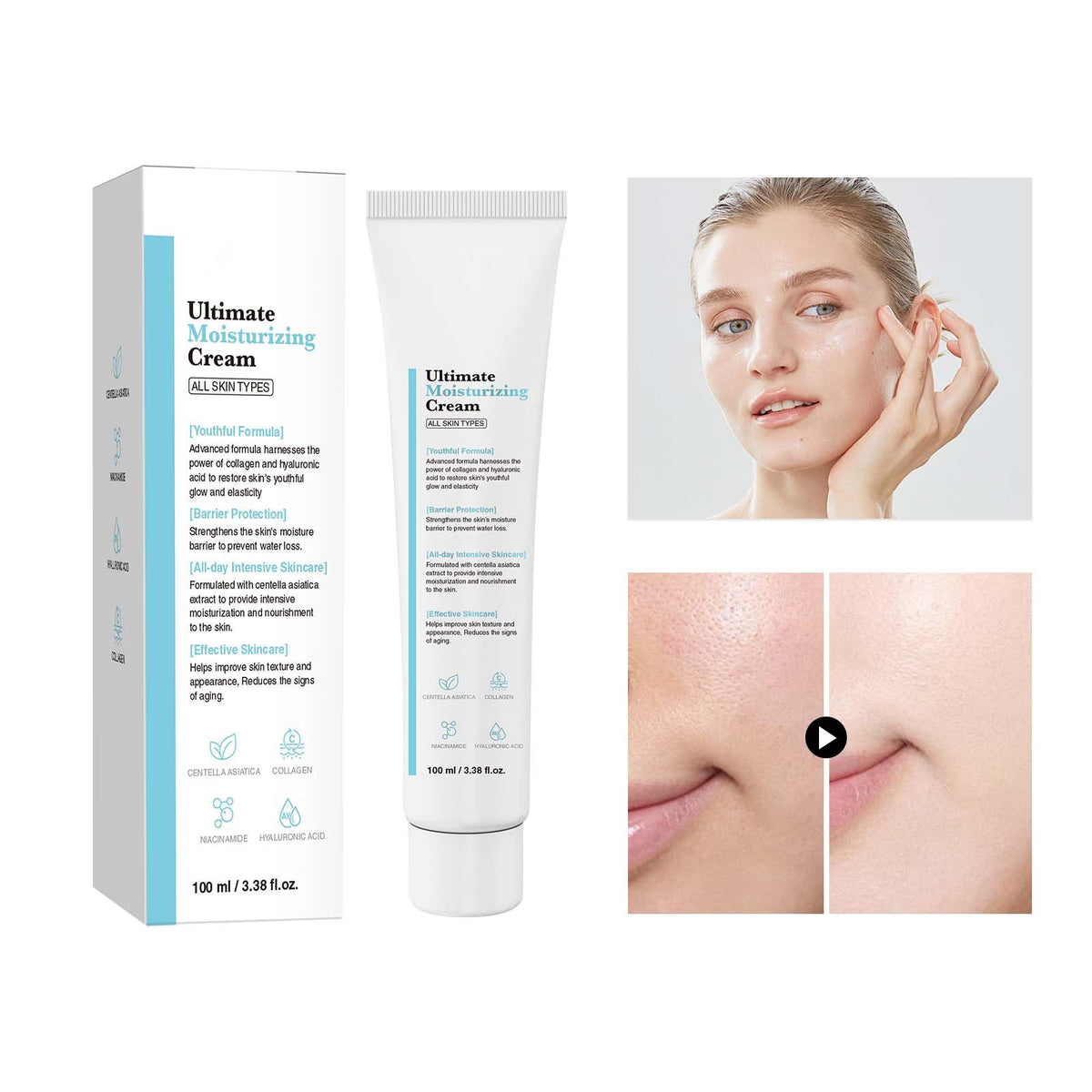 Youthful Formula Ultimate creamy texture close-up emphasizing smooth, fast-absorbing finish