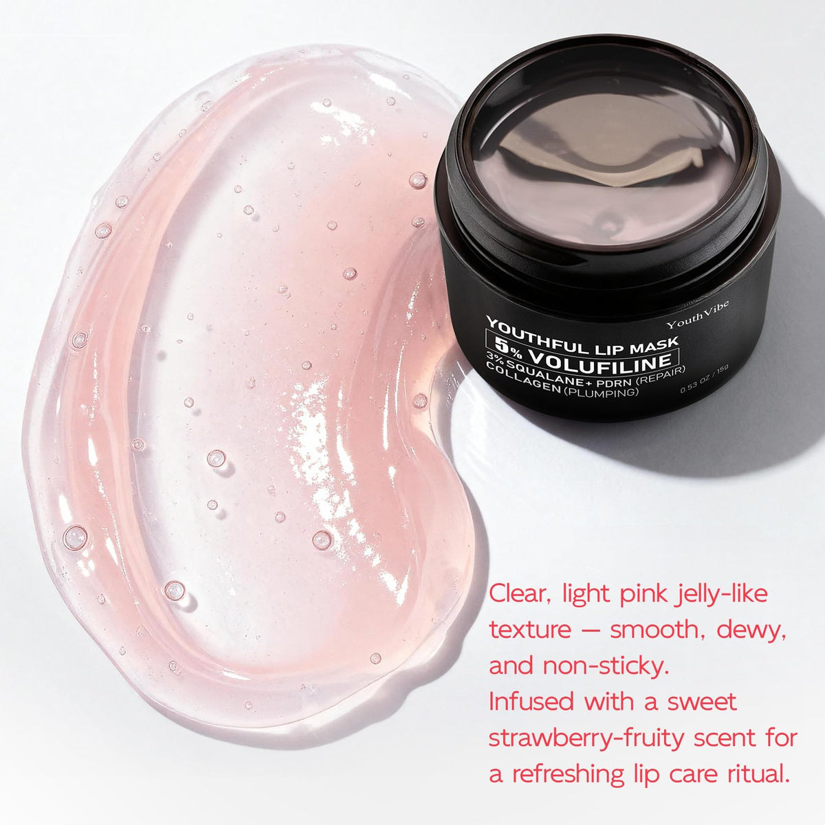 YouthVibe open jar detail showing creamy mask ready to use