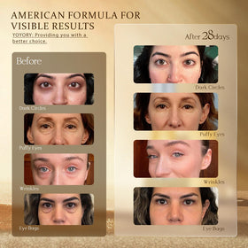 YOYORY ingredient collage with peptides and caffeine for anti-aging benefits