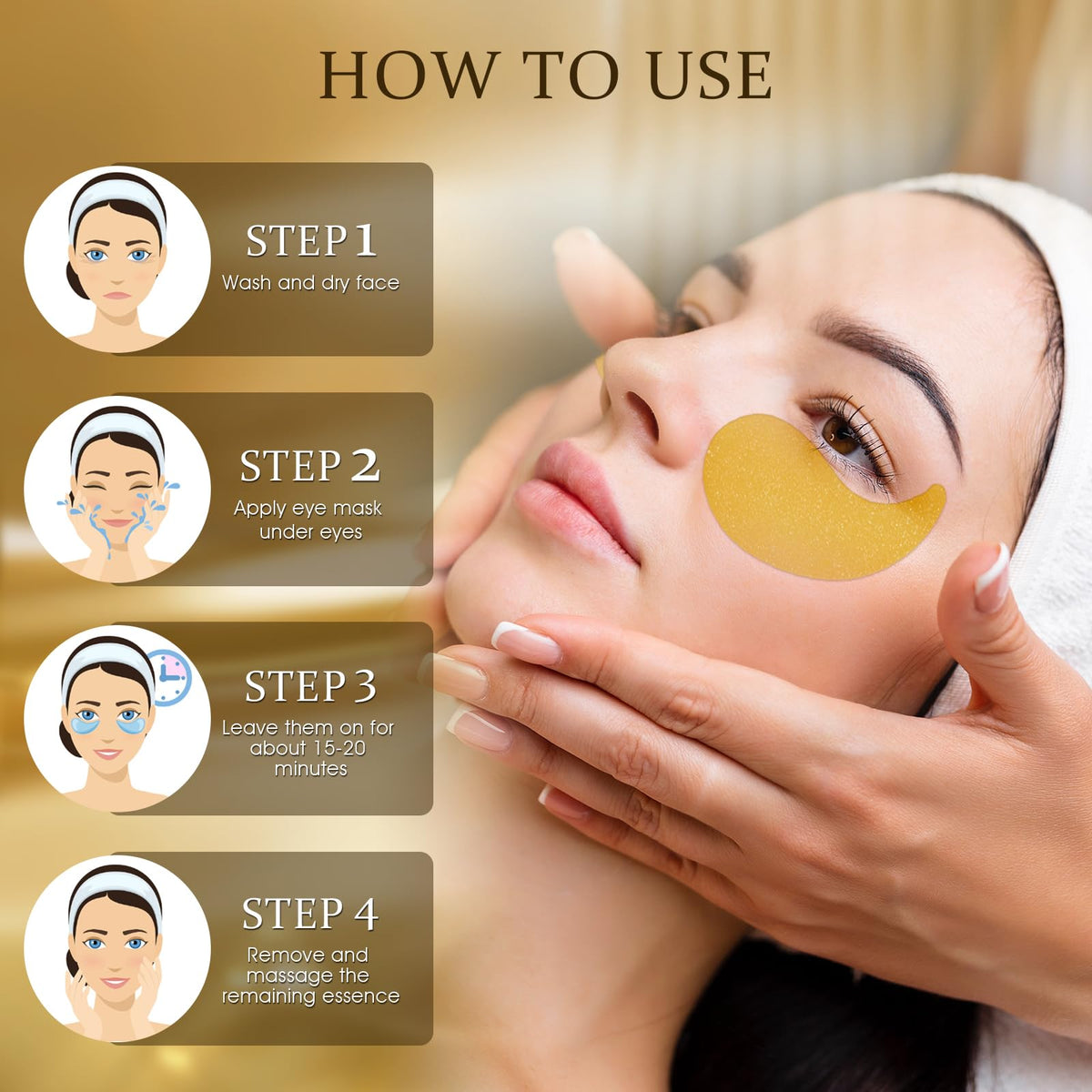 YOYORY before-and-after eye area showing visible smoothing and brightening