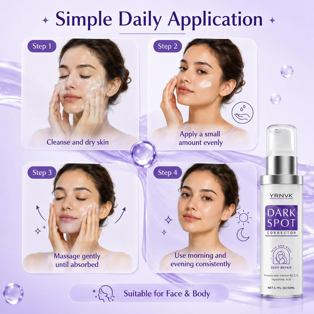 YRNVK hyaluronic acid close-up highlighting hydration benefit