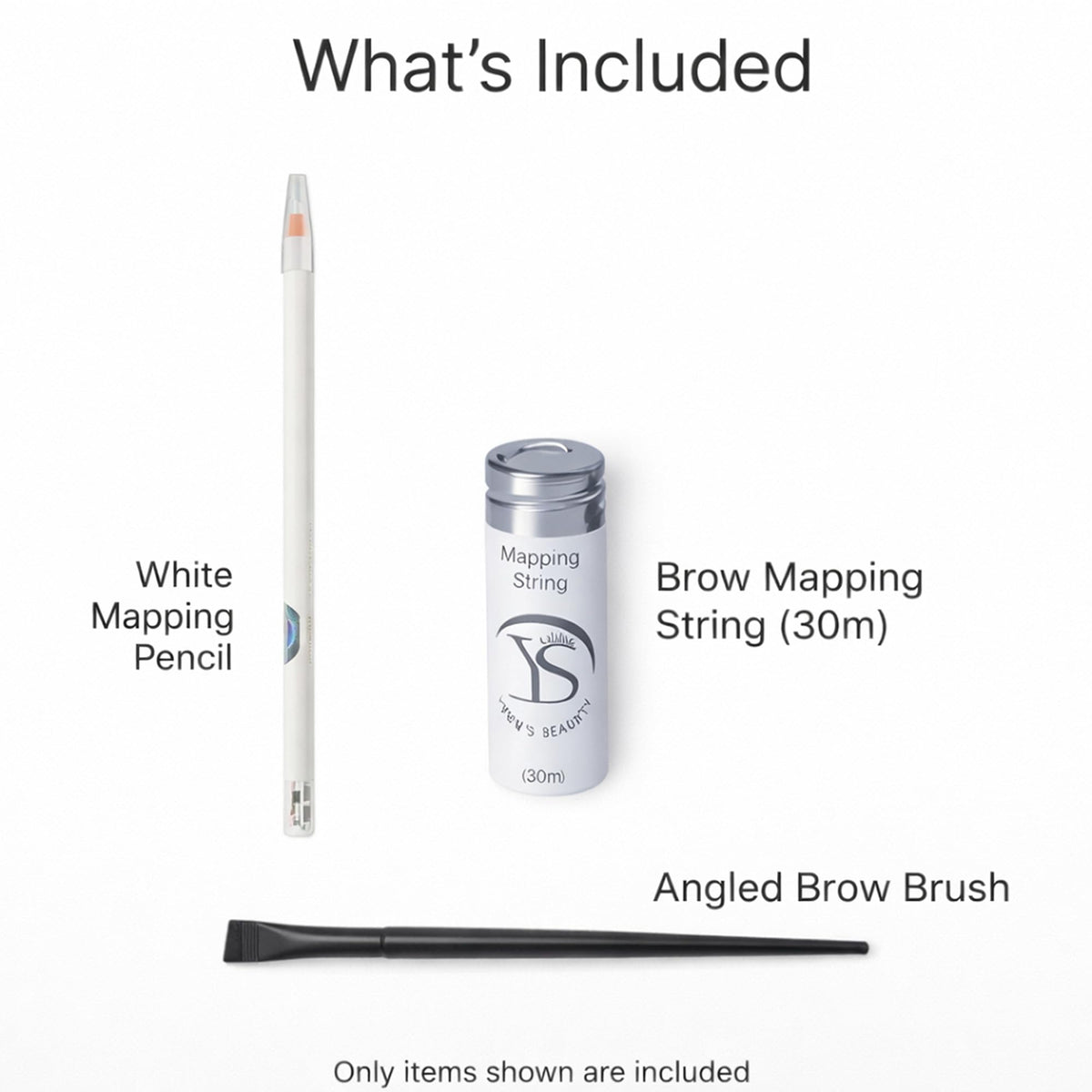 Ysen's mapping pencil with angled brow brush detail aiding precise shape refinement