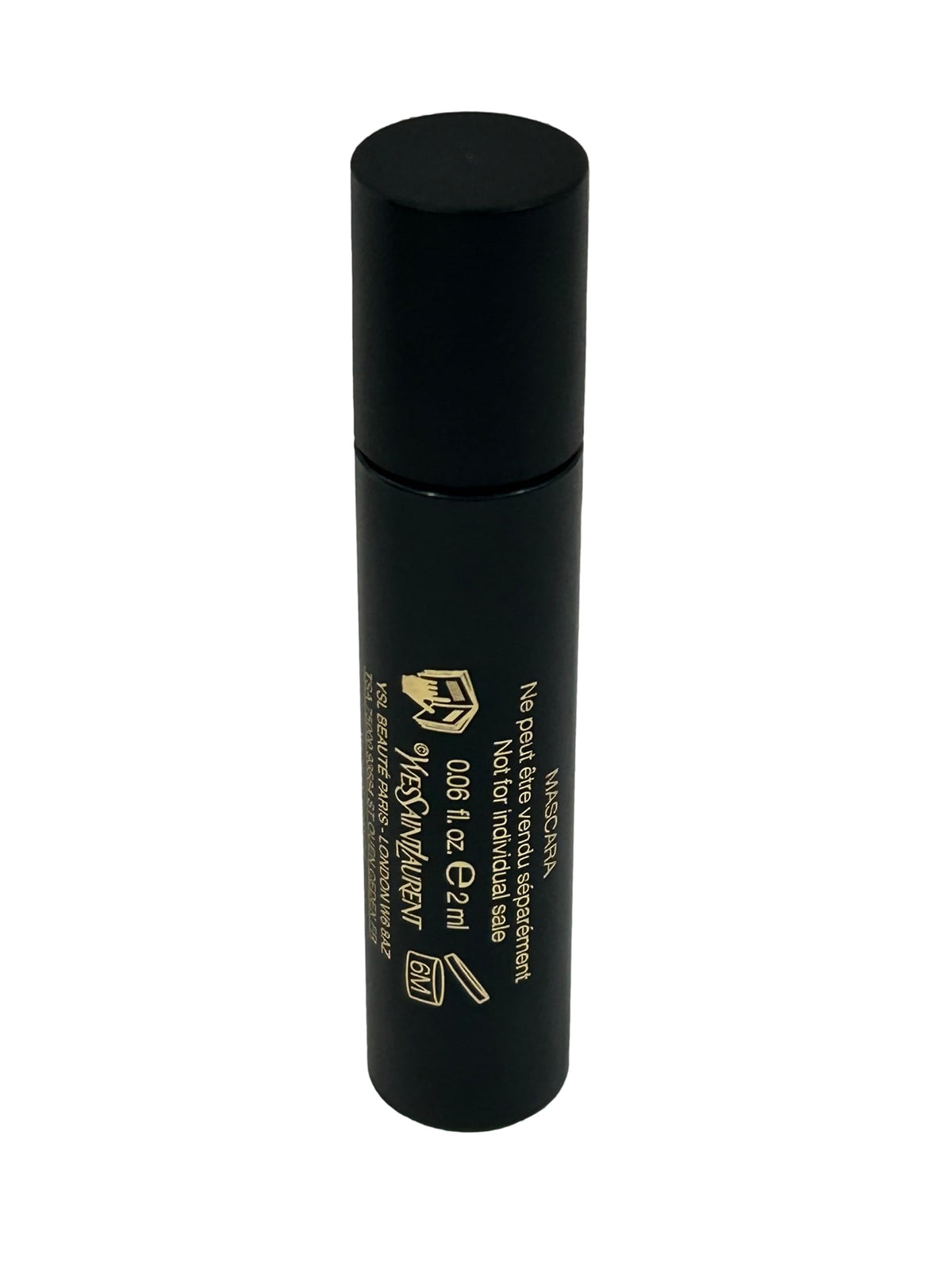 YSL Lash Clash black formula swatched to show pigment and buildable texture