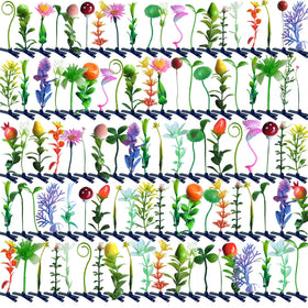 Yszhijia front pack display of 100 colorful sprout hair clips showing variety and value