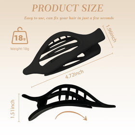 YTQDSS clip holding a half-up hairstyle showing comfortable low-profile hold