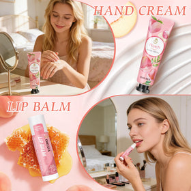 YUEONEWIN lip balm open on fingertips demonstrating smooth application and lip care