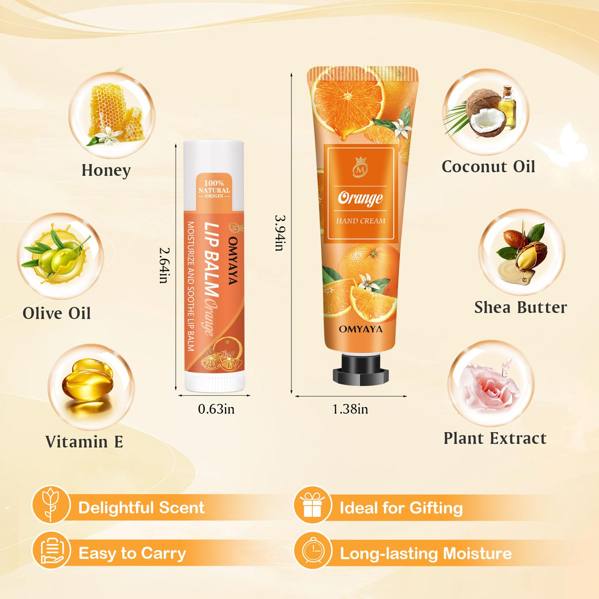 YUEONEWIN lip balm tube detail displaying flavor label and smooth finish