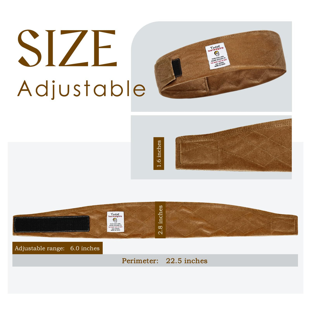 Detail of Yuest novelty Velcro-style fastening demonstrating secure non-tangle grip