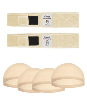 Yuest front of packaging showing bands and caps for secure wear