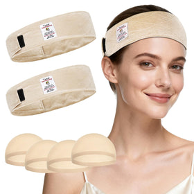 Yuest wig cap and bands laid out showing included accessories