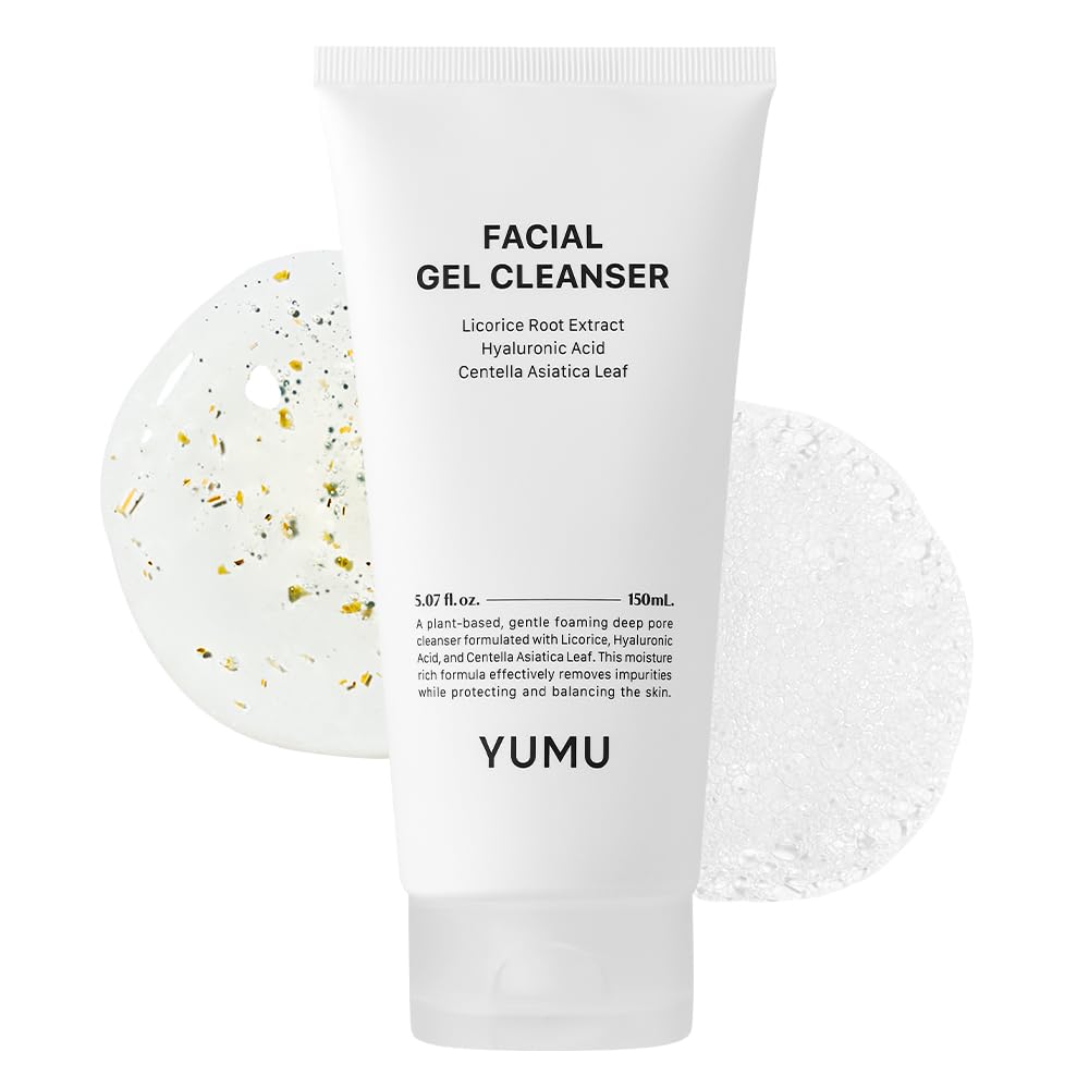 YUMU front packaging showing cleanser tube and benefit of deep pore cleansing