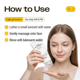 YUMU cleanser next to oil cleanser showing ideal double-cleanse pairing benefit