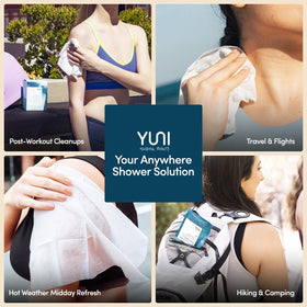 YUNI Beauty close-up texture shows soft weave and gentle exfoliation benefit