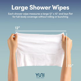 YUNI Beauty wipe in use at the gym, provides instant post-workout freshness