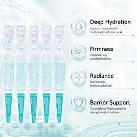 YUOJUNES ingredient label showing peptides and salmon DNA for targeted anti‑aging support