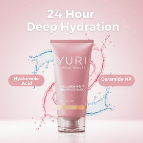 YURI BEAUTY ingredients label with botanicals suggesting soothing properties