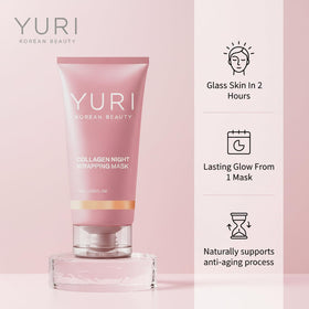 YURI BEAUTY open jar close-up of creamy mask texture and hydration
