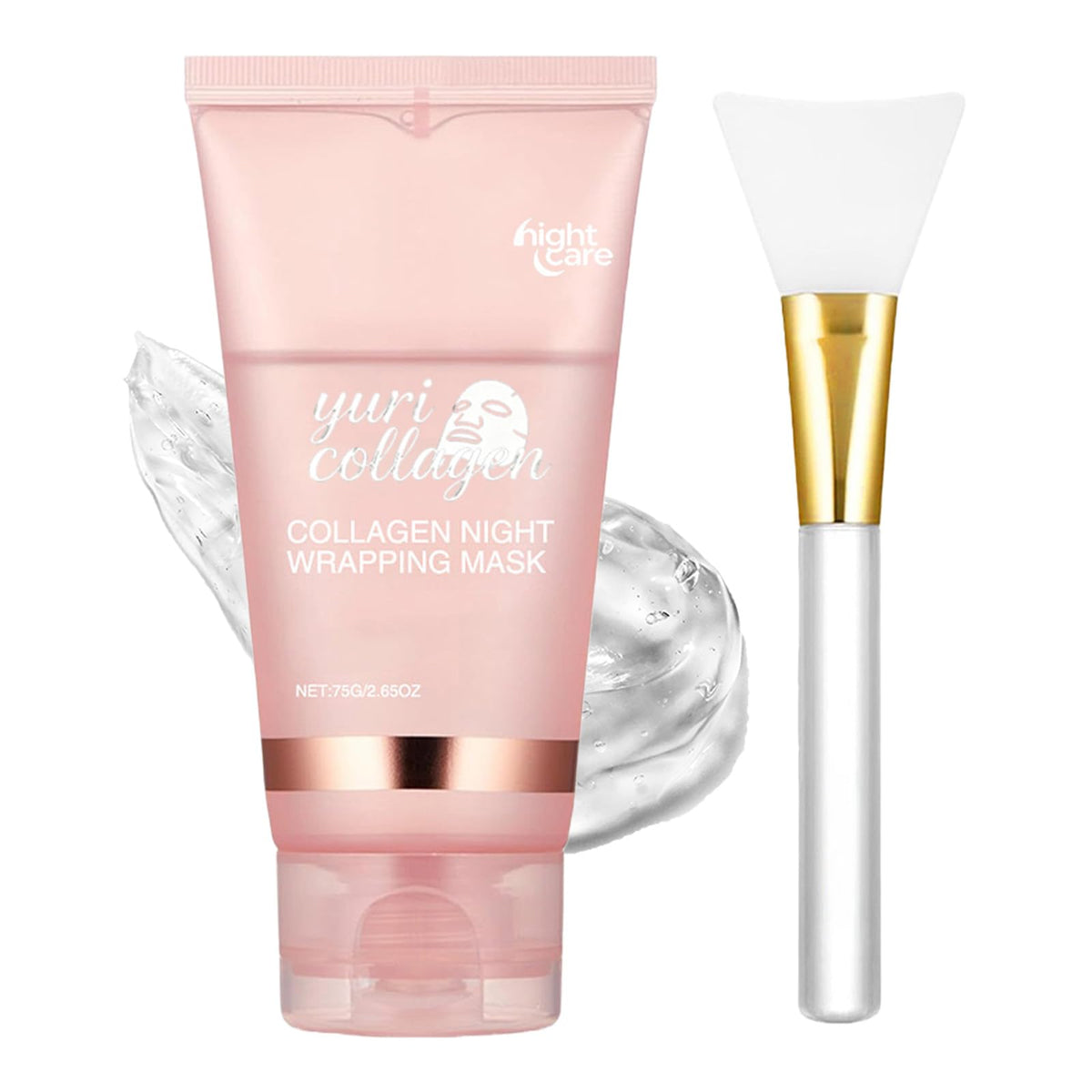 yuri collagen front jar shot showing clean packaging and product name for clarity