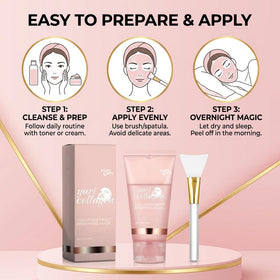 yuri collagen dried mask film detail showing easy peel-off removal advantage