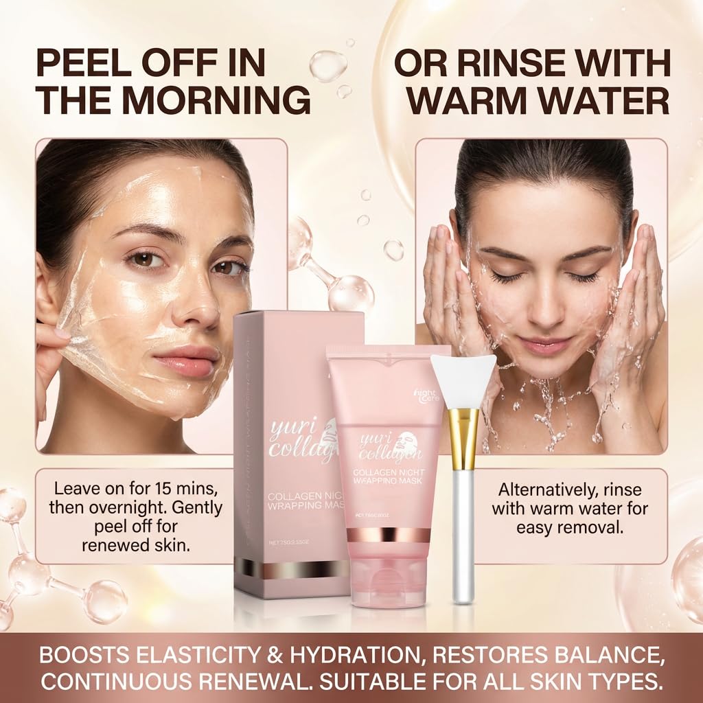 yuri collagen morning removal rinse demonstrating refreshed hydrated skin result